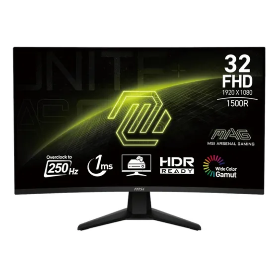 Monitor Curvo Msi Gaming - 32  Va Fhd 250hz Respuesta 1ms