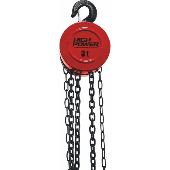 Garrucha 3 Toneladas Con Cadena 3m High Power Ch03-c