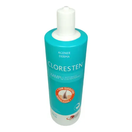 Shampoo Antifúngico Antibacteriano Agener Cloresten Cão Gato 500ml Neutra