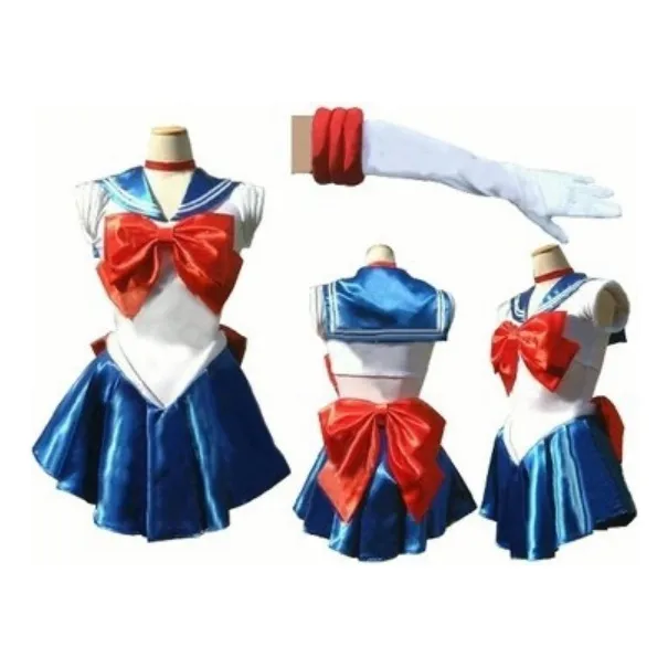 Sailor Moon - Uniforme De Cosplay Púrpura Con Guantes