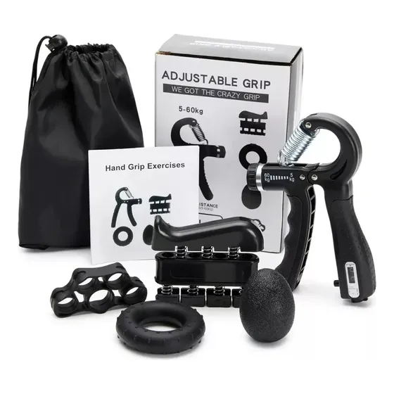 Set Hand Grip 5 Pzs Muñeca Manos Dedos Antebrazo Resistencia