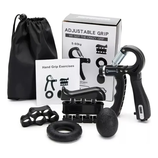 Set Hand Grip 5 Pzs Muñeca Manos Dedos Antebrazo Resistencia
