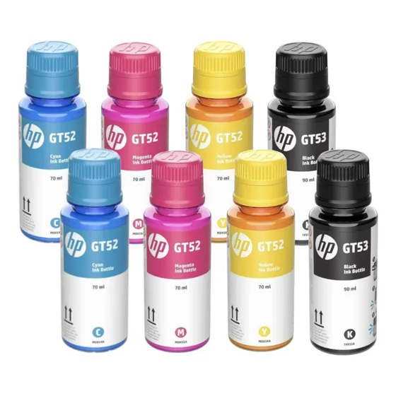 Tintas Impresora Hp 8 Pack = 6 Color (gt52) Y 2 Negra (gt53)