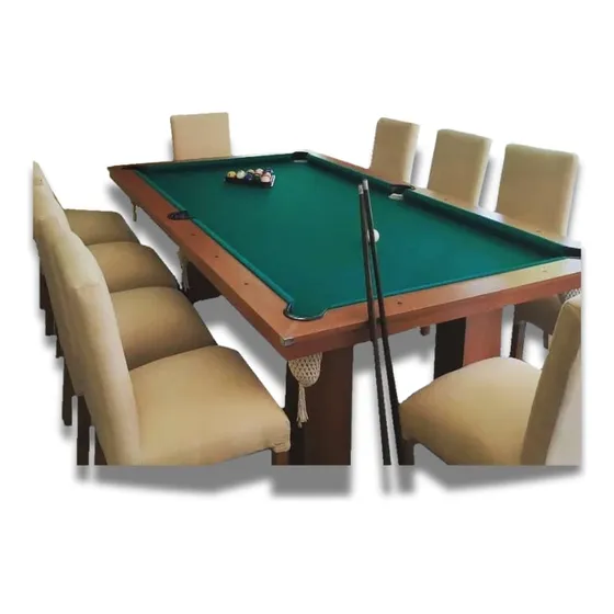 Mesa De Pool Con Tapa Comedor Ping Pong Y 8 Sillas