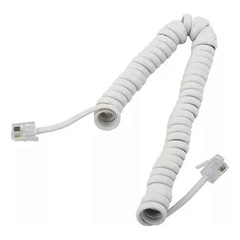 Pack X10 Cable Telefono 2 Metros Espiral Rulo Circular Rj9