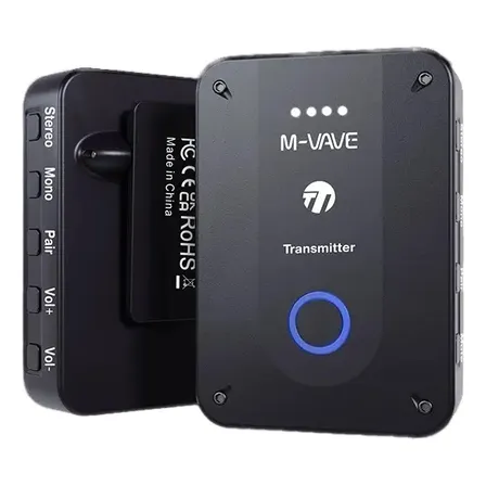 Monitor De Palco Sem Fio M-vave Wp-9 Piano Preto 2,4ghz 30m Bateria 6h 127/220v