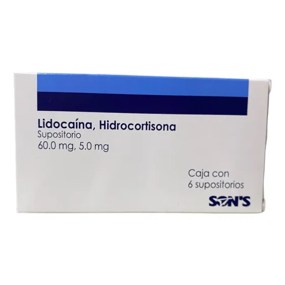 Alivio Hemorroides Lidocaína 6 Supositorios Tipo de envase Supositorio