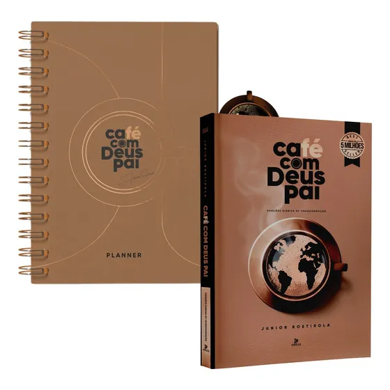 Kit Café Com Deus Pai + Planner 2025: Mensagens Diárias De Fé E Inspiração Com Espaço Para Organizar Sua Rotina E Viver Um Ano Transformador E Espiritualmente Conectado.