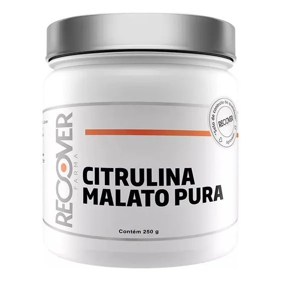 Citrulina Malato Em Pó 100% Pura 250g Vasodilatador E Mais Energia Sabor Natural - Recover Farma