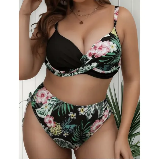 Bikini Plus Size 2xl 4xl Dos Piezas Traje De Baño Entrega Ya