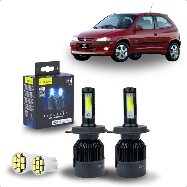 Par Ultra Led Super Foco Simples Alto + Baixo C Cambus 8000k