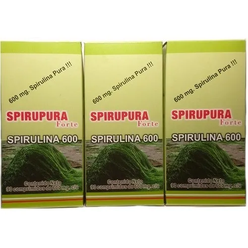 Spirulina Pura Pack 3 X 90 Comp. Suplemento Dietario Envió!