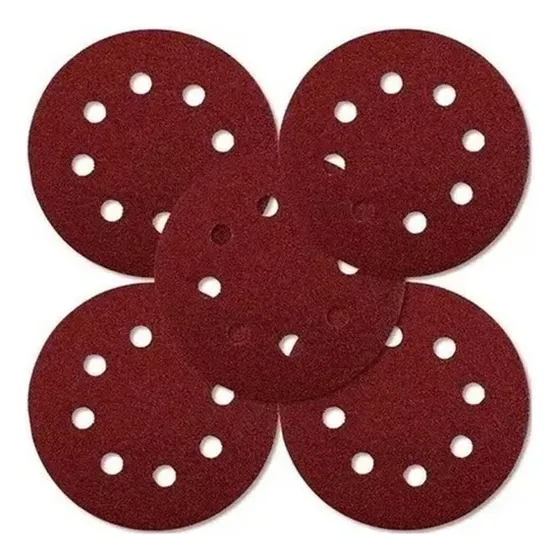 Set  5 Lijas Discos 5  120 Mm Total 3 X Gr80 - 2 X Gr 120