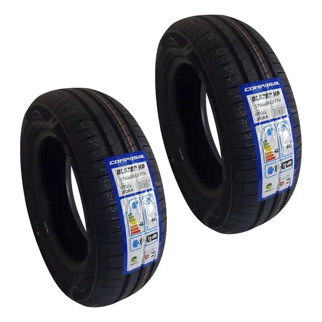 Par De Pneus Compasal Aro 13 175/60 R13 77h Blazer Hp Índice De Velocidade H