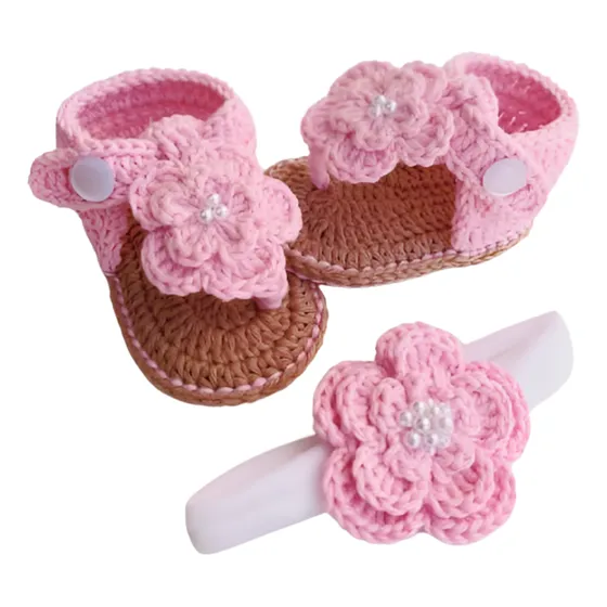 Sandalias De Bebe Tejidas A Crochet