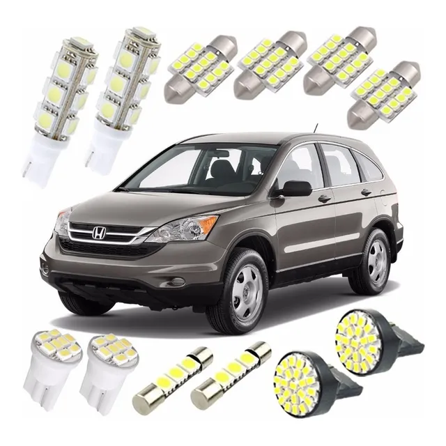 Kit Lampadas Led Crv 2007 2011 Luz Pingo Teto Placa Ré