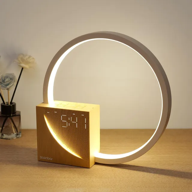 Lampara De Mesa Alarma Inteligente Despertador Luz Led Noche