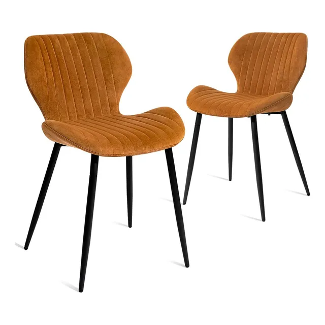 Silla Moderna Tapizada Con Patas Metálicas Para Cocina Y Com