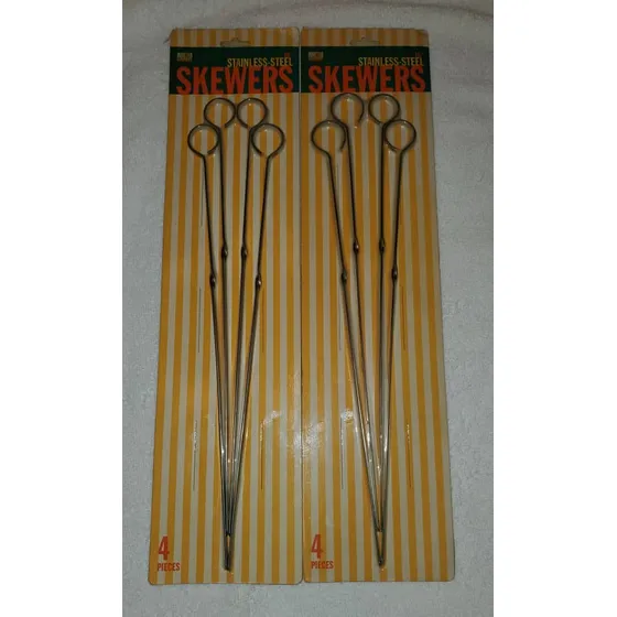 Pinchos Metalicos Para Parrilla Martha Stewart- 8 Unidades