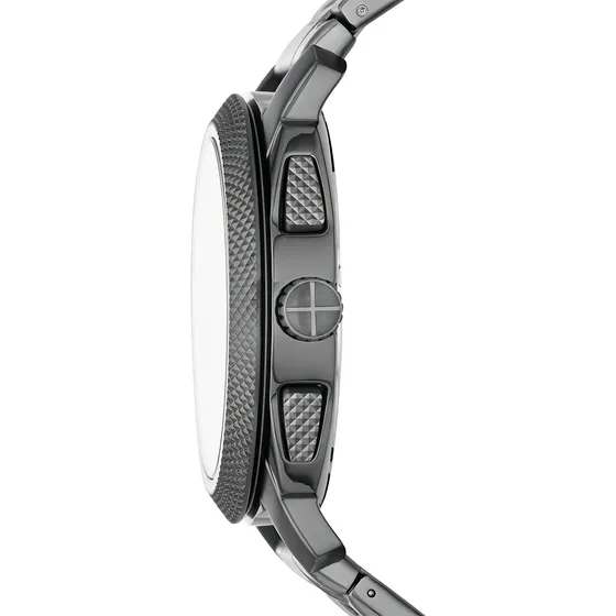 Reloj Caballero Fossil Fs4682 Color Negro De Acero