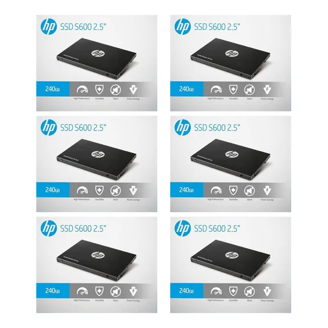 Kit De 6 Disco Solido Hp 240gb Ssd Interno S650 560/490 Mbs Negro