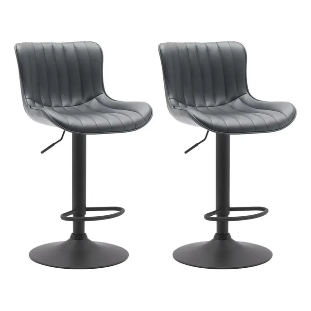 Set 2 Bancos Para Barra Cocina Desayunador Giratorios Con Respaldo Modernos Minimalistas Premium EKE