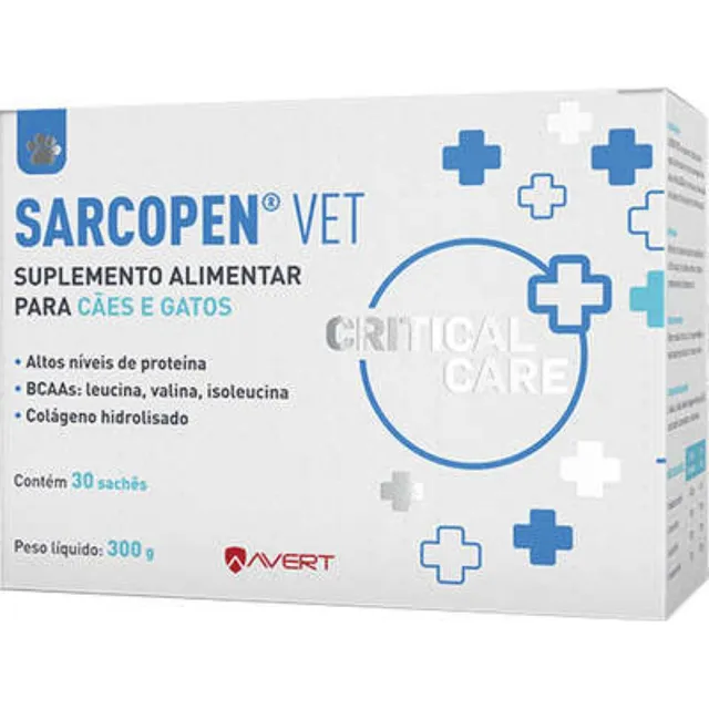 30 Sarcopen Vet Suplemento Alimentar Para Cães E Gatos