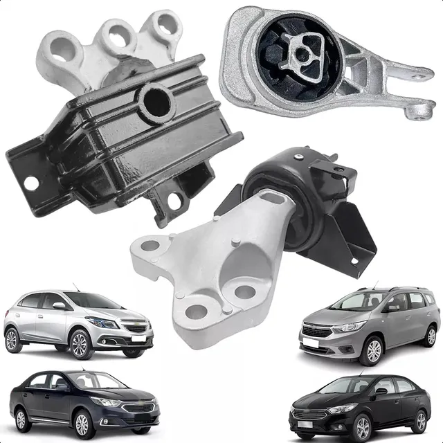Kit 3 Coxim Motor Cambio Prisma 2016 2017 2018 Automático