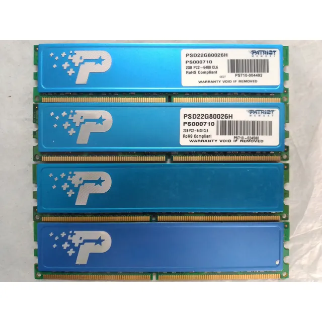 Memoria Ram Ddr2 8gb Bus 800 Psd22g800 (4x2gb=8gb) Patriot