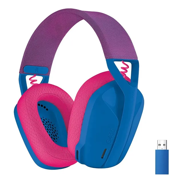 Auriculares gamer inalámbricos Logitech G G Series G435 G435 azul y frambuesa