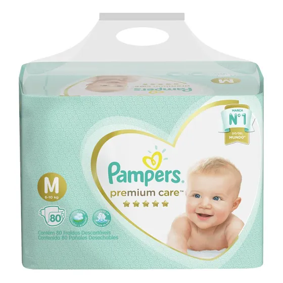 Pañales Pampers Care Plus sin género MPañales Pampers Care Plus sin género M en pack de 80 x 80 unidades