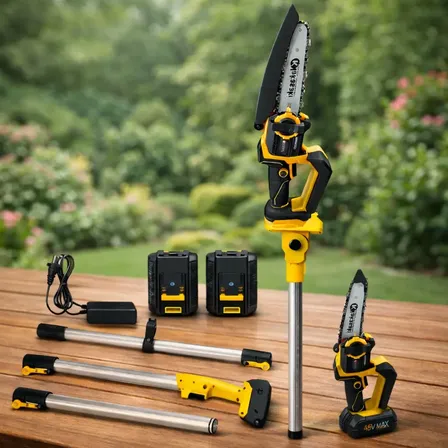 Motosserra Elétrica Knakasaki 48v 1000w Com Extensor 3m Amarelo 127/220v