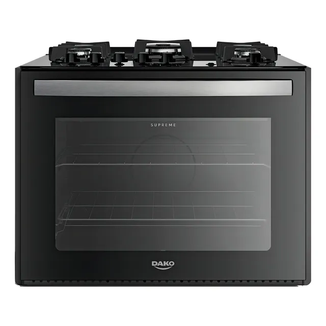 Fogão 5 Bocas de Embutir Dako Supreme Preto com Mesa de Vidro 127/220V 127/220V
