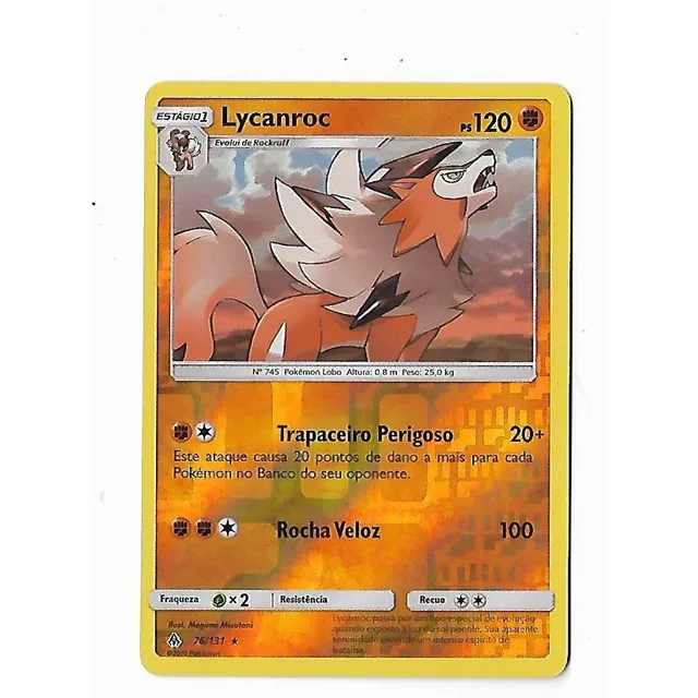 Pokemon Lycanroc Reverse Foil Sol E Lua Luz Proibida Frete I