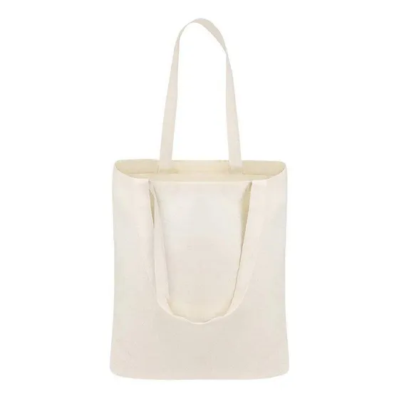Bolsa Compra Algodon 2 S Blanco Mango Largo Reutilizabl