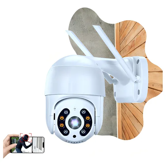 Câmera Ip Externa 100% Prova Dágua Wifi Yousse Full Hd 1080p Cor Branco