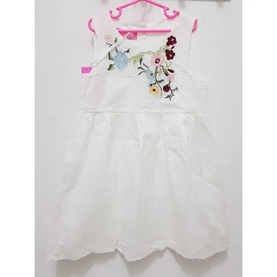 Vestidos Niñas, Aplique Flor, Lisos