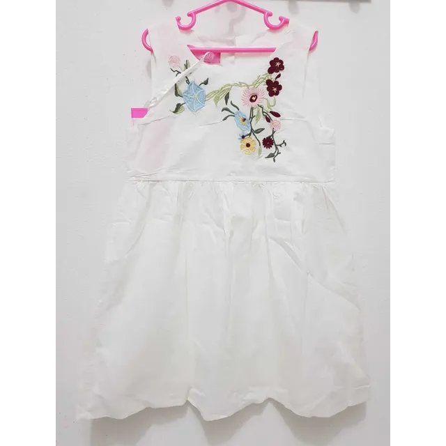Vestidos Niñas, Aplique Flor, Lisos