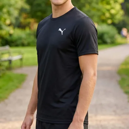 Camiseta Puma Masculina Térmica Manga Curta Proteção Uv 50+