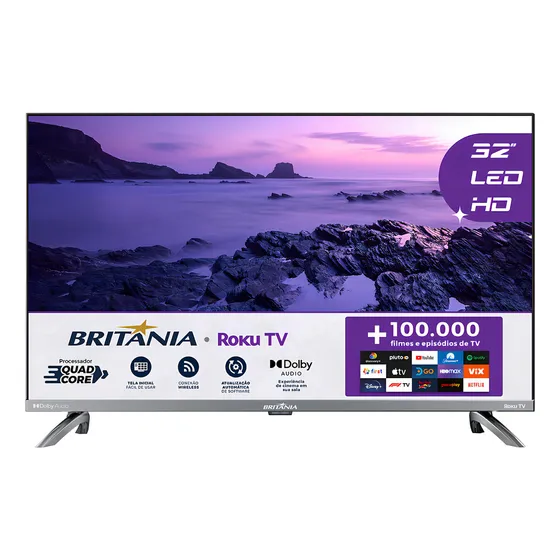 Smart Tv Britânia 32 Polegadas Hd Led Btv32g7pr2csgblh