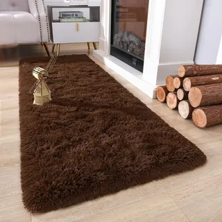 Passadeira Corredor 1,00x0,60 Tapete Super Peludo Beira De Cama Sala Quarto Marrom Mageal Passadeira Corredor 1,00x0,60 Tapete Super Peludo Beira De Cama Sala Quarto Marrom Mageal