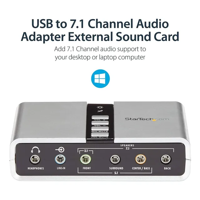 Startech.com Tarjeta De Sonido Usb 7.1 - Tarjeta De Sonido E