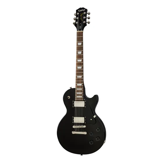 Guitarra eléctrica Epiphone Les Paul Studio EILTKHNH1 de caoba ebony brillante con diapasón de laurel indio