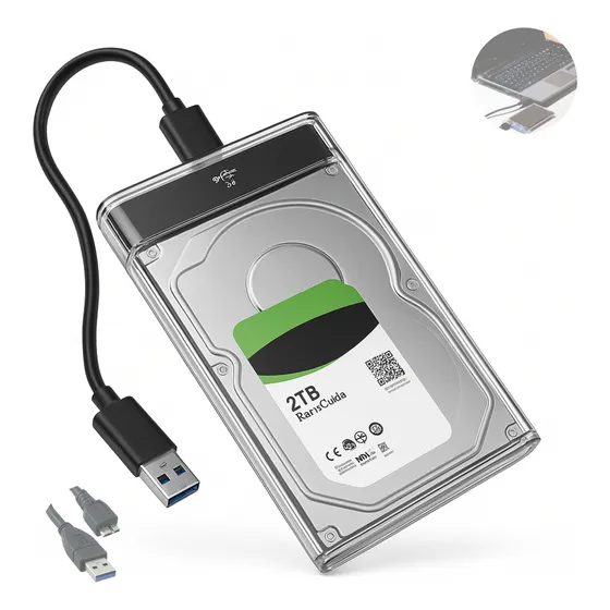Cabo Case Externo Adaptador Usb 3.0 Hd E Ssd 2.5 Portátil