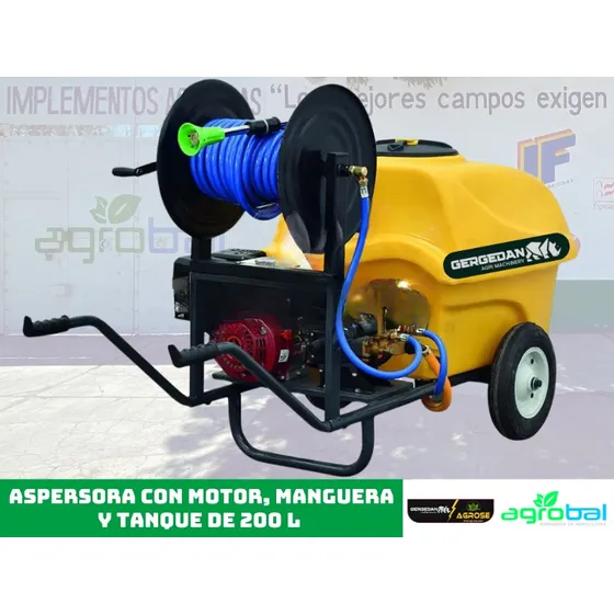 Aspersora Portatil De Motor Y Manguera 200 L Gergedan Agrose