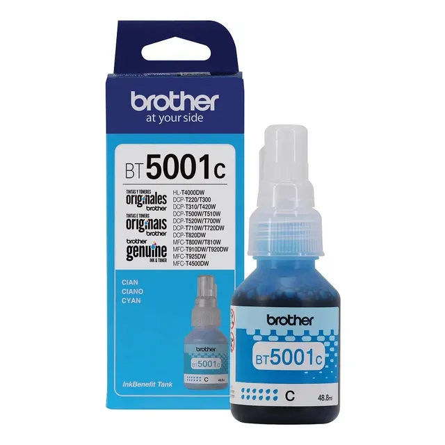 Brother Bt5001c Tinta Original 48.8ml, Cyan