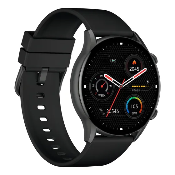 Smartwatch Kieslect Kr display de 1.32" con correa de silicona - color negro