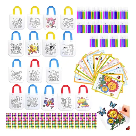 Bolsa Dulcera Ecológica Para Niños Para Colorear, 144 Pzs