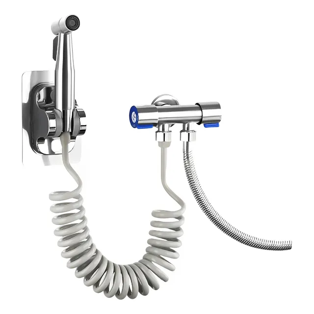 Grifo Para Inodoro Con Válvula Angular De Doble Salida