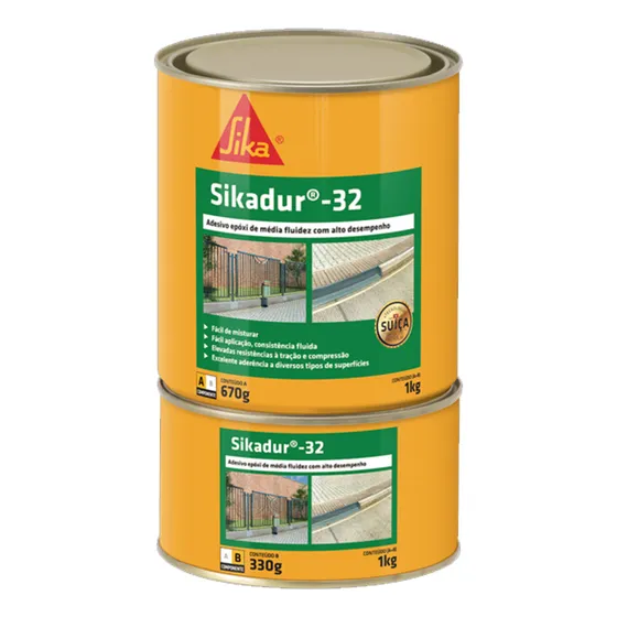 Adesivo Estrutural Sikadur 32 Cola Ferro Concreto Metal 1kg